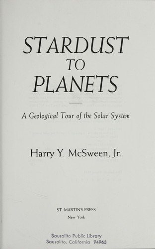 Couverture : Stardust to planets