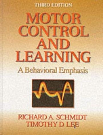 Couverture : Motor control and learning