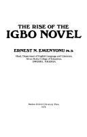 Couverture : The rise of the Igbo novel