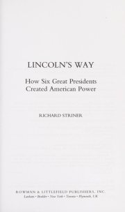 Couverture : Lincoln's way