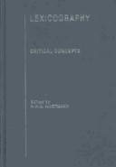 Couverture : Lexicography