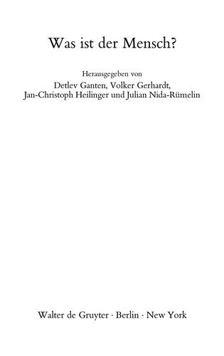 Couverture : Was ist der Mensch?