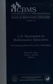 Couverture : U.S. doctorates in mathematics education
