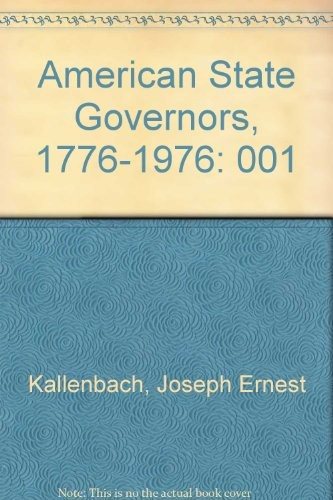 Couverture : American State Governors, 1776-1976