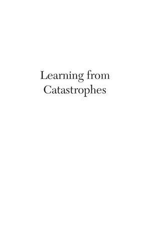 Couverture : Learning from catastrophes