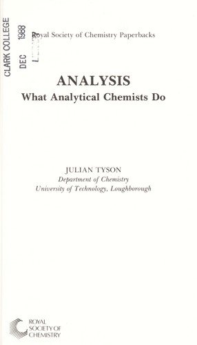 Couverture : Analysis