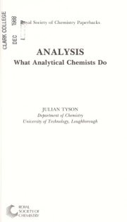 Couverture : Analysis