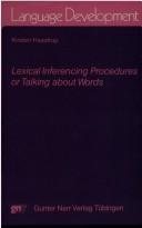 Couverture : Lexical inferencing procedures, or, Talking about words