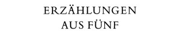 Couverture : Erzählungen aus fünf jahrzehnten