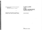 Couverture : Late Latin and Early Romance in Spain and Carolingian France
