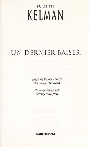 Couverture : Un dernier baiser