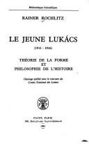 Couverture : Le jeune Lukács