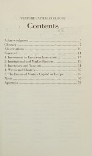 Couverture : Venture capital in Europe