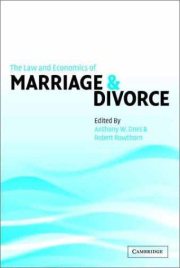 Couverture : The law and economics of marriage and divorce