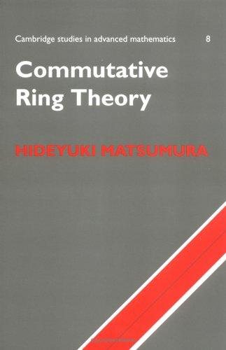 Couverture : Commutative Ring Theory (Cambridge Studies in Advanced Mathematics)