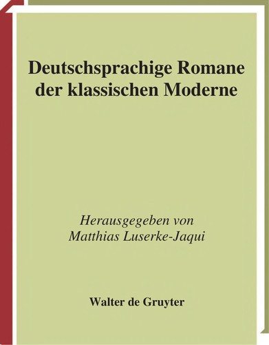 Couverture : Deutschsprachige Romane der klassischen Moderne
