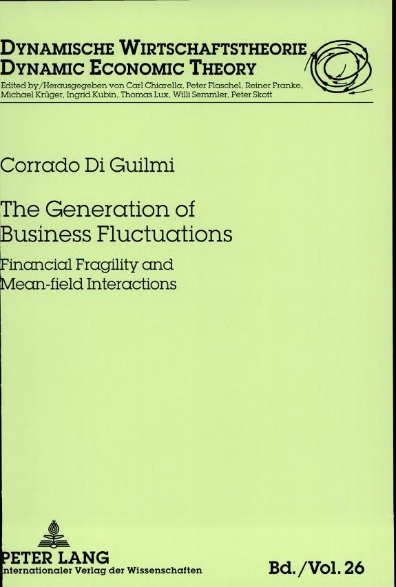 Couverture : The generation of business fluctuations