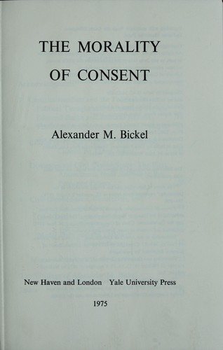 Couverture : The morality of consent