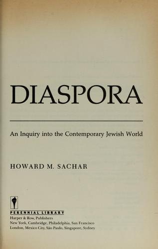 Couverture : Diaspora