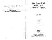 Couverture : The educational philosophy of Martin Buber