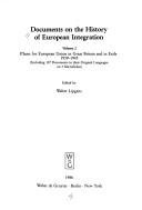 Couverture : Documents on the history of European integration